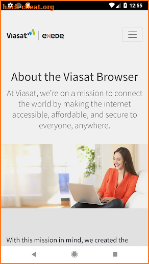 Viasat Browser screenshot