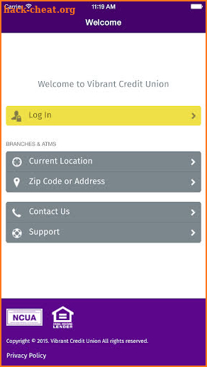 Vibrant Credit Union screenshot