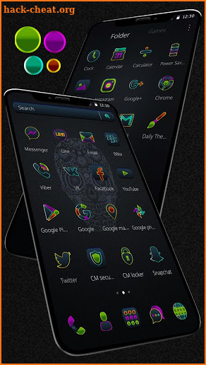 Vibrant Neon Color business Theme screenshot