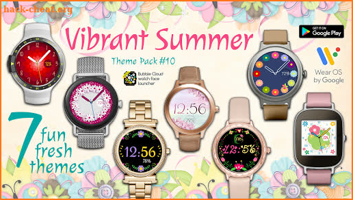 Vibrant Summer Watch Face Pack screenshot