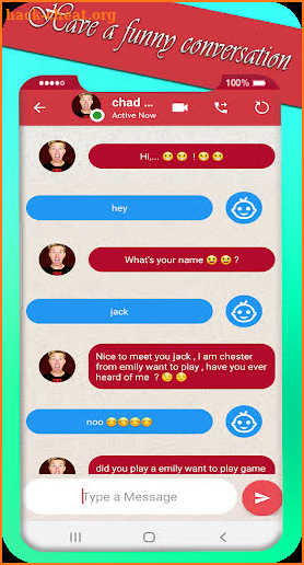 video call and chat simulation from Chad game screenshot