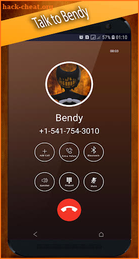 video call and chat simulator with bendy's screenshot