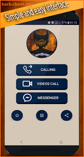 video call and chat simulator with bendy's screenshot