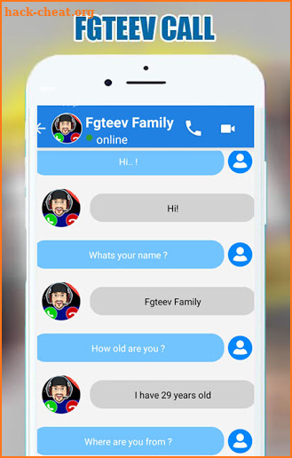 Video Call FGTEEV Family Call Video simulation screenshot