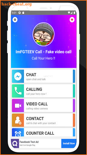 Video Call For Fgteev Simulation & Chat screenshot