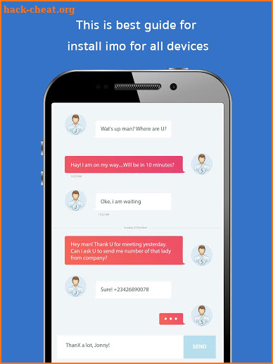 Video Call imo Free Chat Advice screenshot