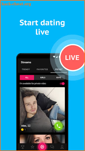 Video Chat - Live Stream Broadcast, Random Calls screenshot