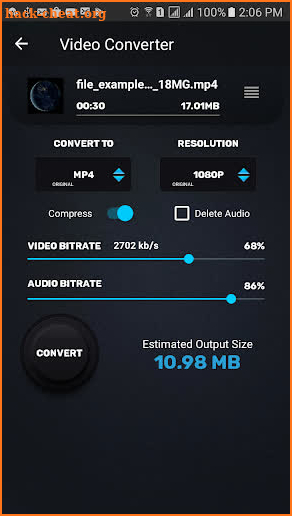 Video Converter, Compressor MP4, 3GP, MKV,MOV, AVI screenshot