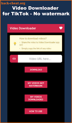 Video Downloader for tik tok - No watermark screenshot