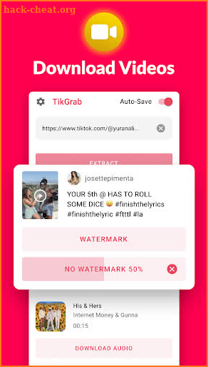 Video Downloader for TikTok no Watermark - TikGrab screenshot