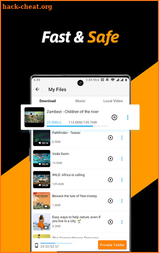 Video Downloader, Private Browser screenshot