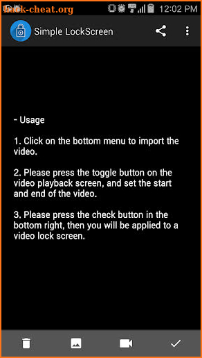 Video LockScreen Setting screenshot