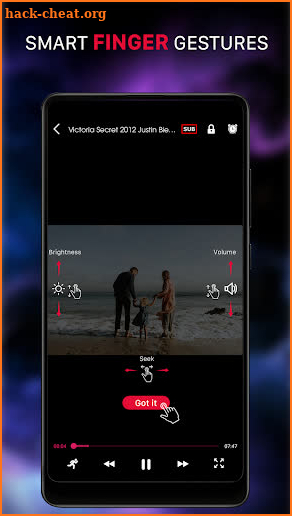 Video player app screenshot