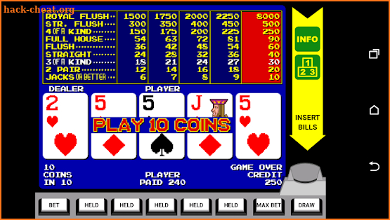 Video Poker 5-card Draw screenshot