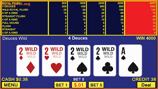 Video Poker Casino Games screenshot