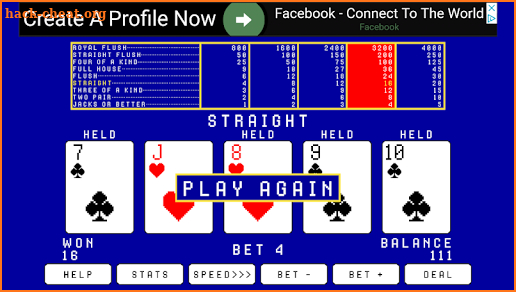 Video Poker - Jacks Or Better screenshot