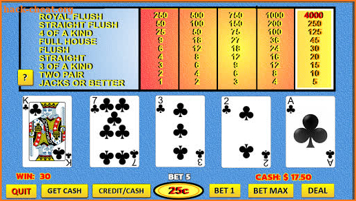 Video Poker - Jacks or Better 9/6 screenshot