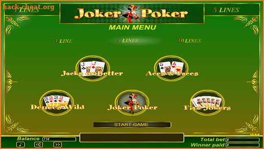 Video Poker Multigame screenshot