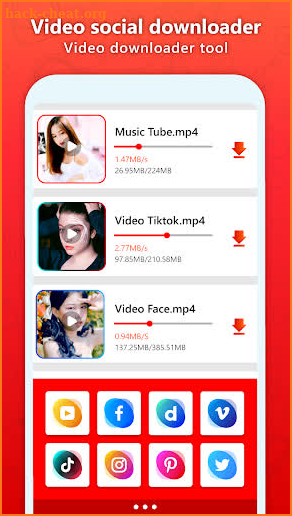 Video social downloader screenshot