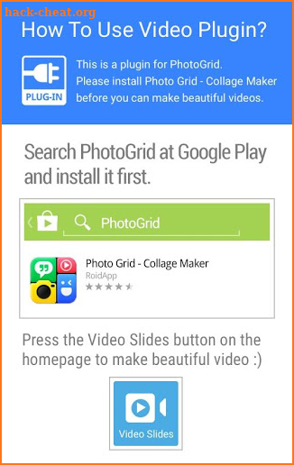 Video template PhotoGridPlugin screenshot