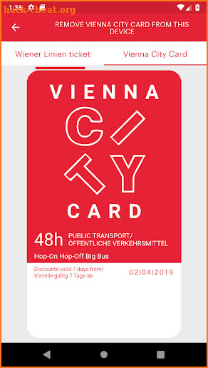 Vienna City Card screenshot