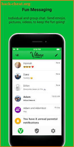 Village - safe and fun messaging for families screenshot