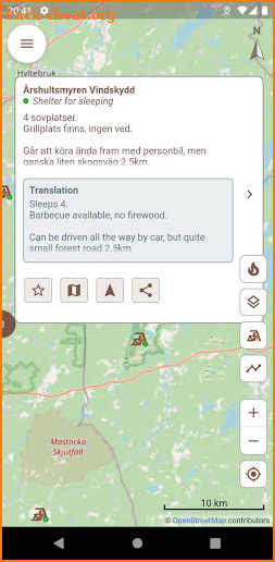 Vindskyddskartan (Shelter Map) screenshot