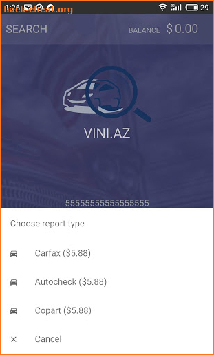 Vini - Carfax, Autocheck, Copart screenshot