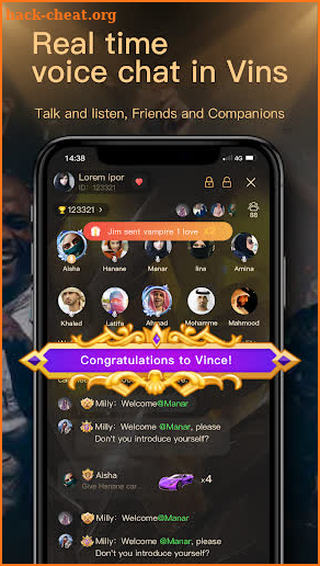 Vins — voice chat with companions screenshot