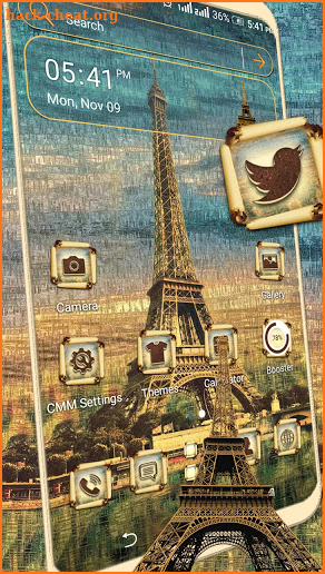 Vintage Eiffel Tower Launcher Theme screenshot