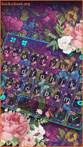 Vintage Floral Keyboard Theme screenshot