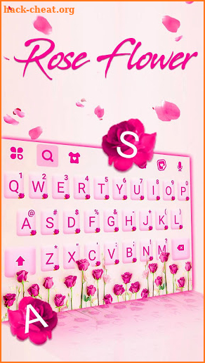 Vintage Pink Roses Keyboard Theme screenshot