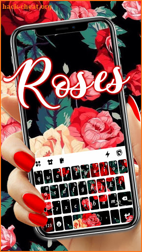 Vintage Rose Keyboard Background screenshot