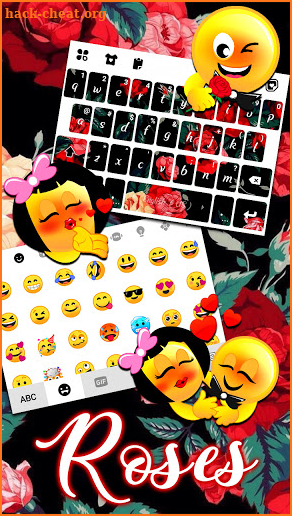 Vintage Rose Keyboard Background screenshot
