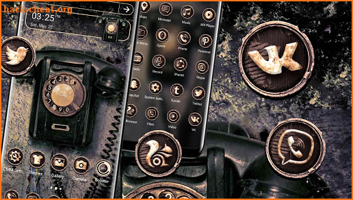 Vintage Telephone Launcher Theme screenshot