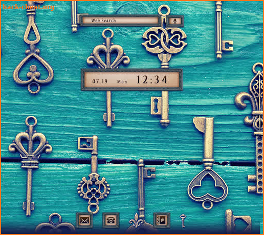 Vintage Wallpaper Antique Keys Theme screenshot