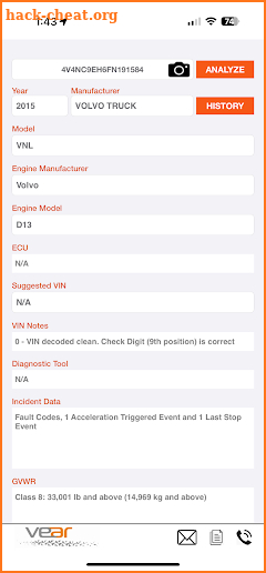 VINTrucks screenshot