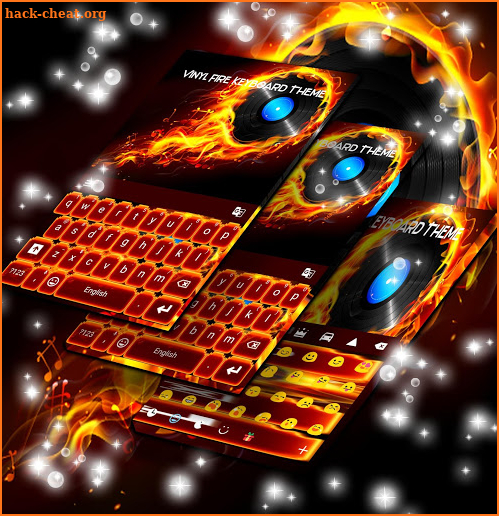 Vinyl Fire Keyboard Theme screenshot
