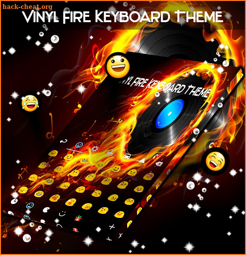 Vinyl Fire Keyboard Theme screenshot