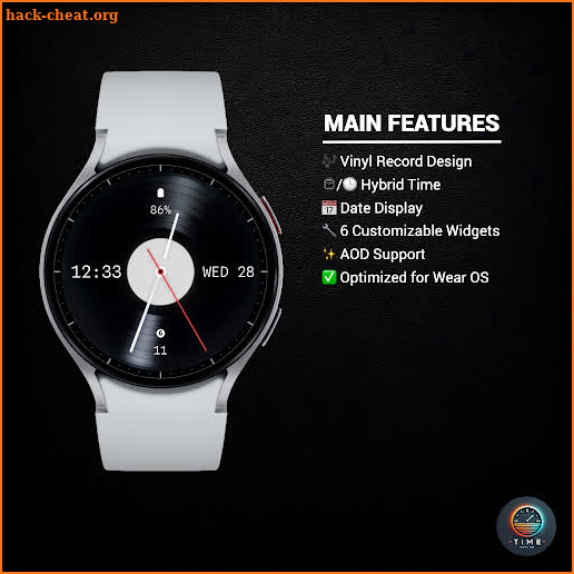 Vinyl Time - watch face screenshot