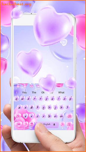 Violet love Bubble Keyboard screenshot