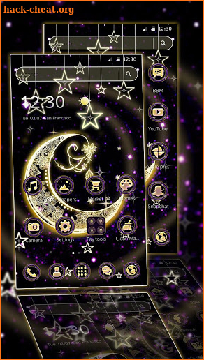 Violet Moon Light 2D Theme screenshot