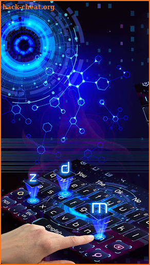 Violet Neon Hologram Keyboard screenshot