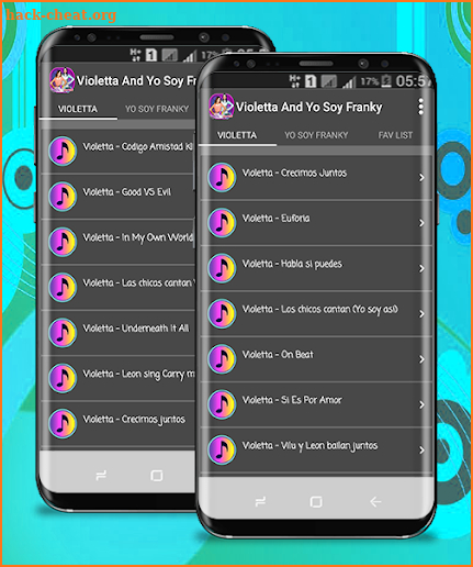 Violetta & Yo Soy Franky - Music Lyrics screenshot