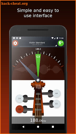 Violin Tuner - Free tuner for violin & fiddle screenshot