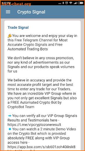 VIP Crypto Signals screenshot