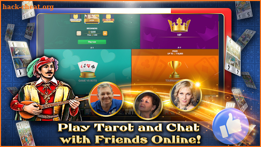 VIP Tarot - Free French Tarot Online Card Game screenshot