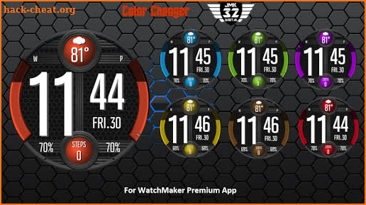 VIPER 116 color changer watchface for WatchMaker screenshot