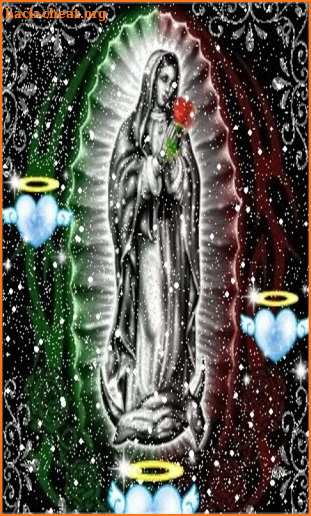 Virgen De Guadalupe Nevando Fondo En Movimiento screenshot