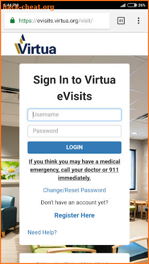Virtua eVisits screenshot